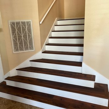 Srihari M vinyl plank stairs in Austin TX